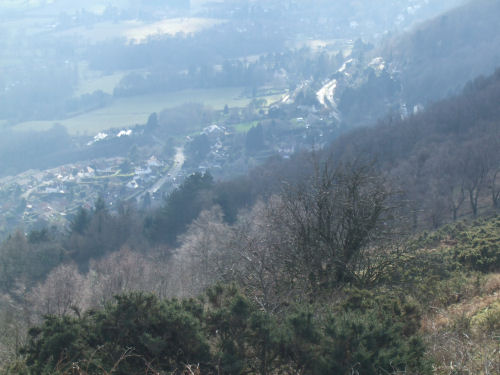 View towards Malvern Wells from the hills